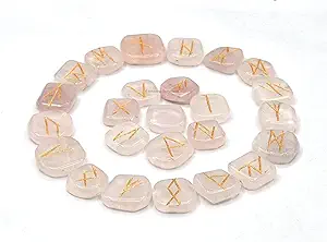 Rose Quartz Crystal Runes