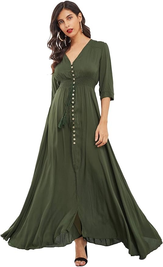 Long Green Witchy Dress